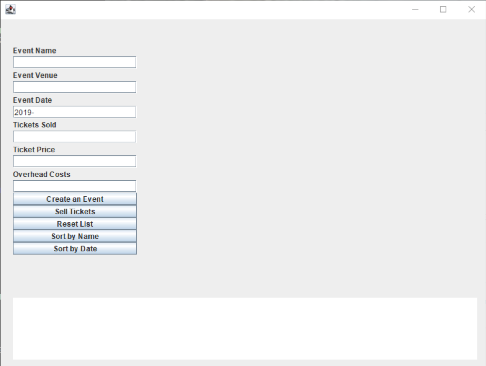 JAVA Tabby Recreation and Party Service GUI Project | Chegg.com