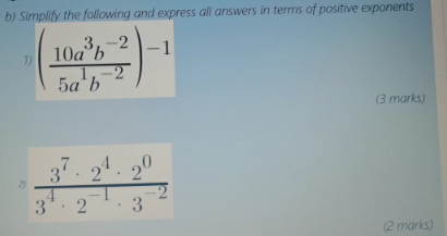 Solved B) Simplify The Following And Express All Answers In | Chegg.com