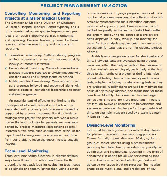 Solved Read the Project Management in Action section on | Chegg.com