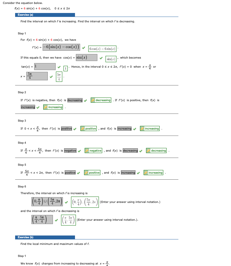 Solved Consider the equation below. 6 sin(x) +6 cos(x), fix) | Chegg.com