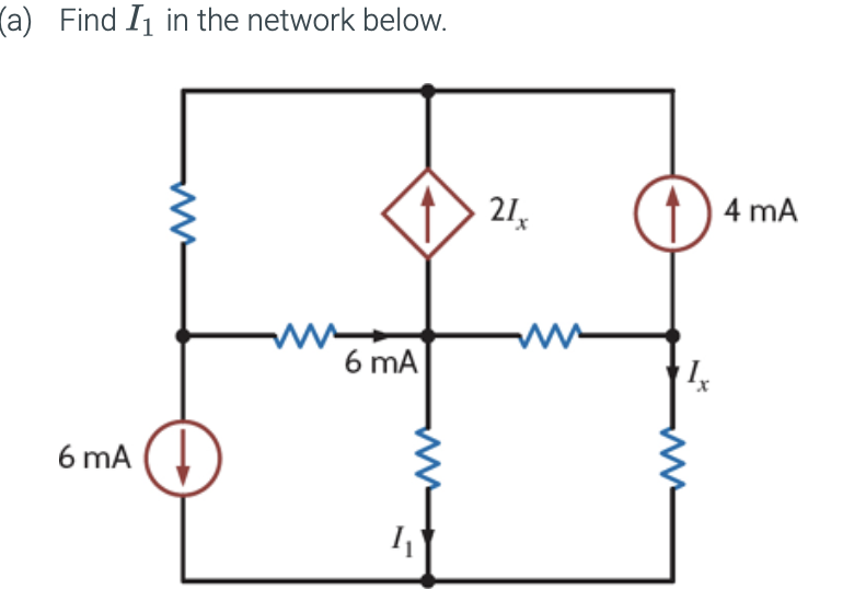 Solved a) Find I1 in the network below.(a) Find I1 in the | Chegg.com