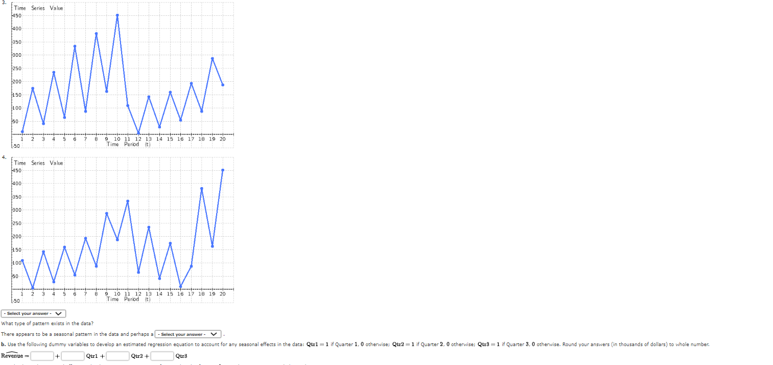 Solved a. Construct a time series plot.hat type of pattern | Chegg.com