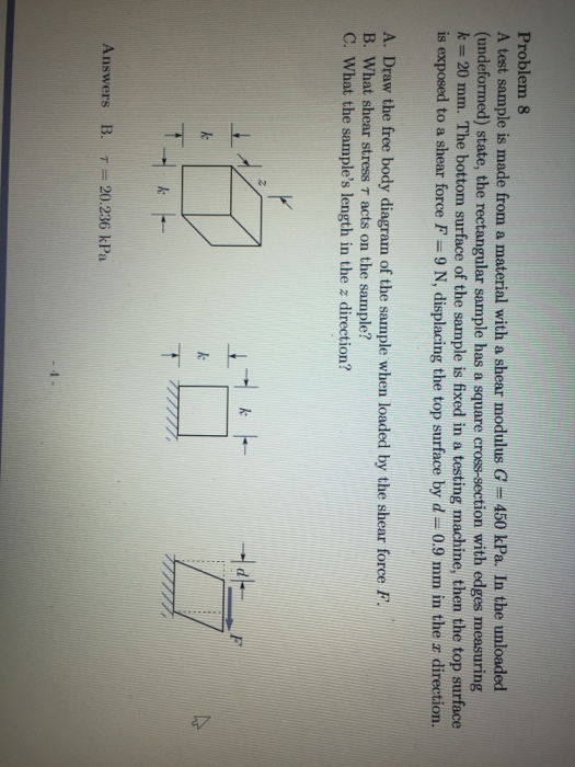 Solved Problem 8 A test sample is made from a material with | Chegg.com