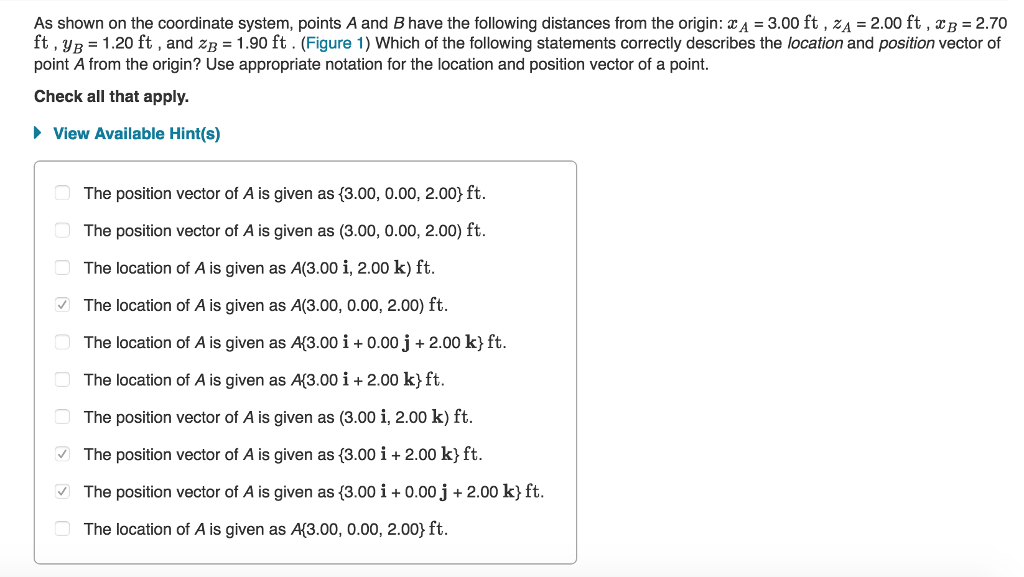 Solved As shown on the coordinate system, points A and B | Chegg.com