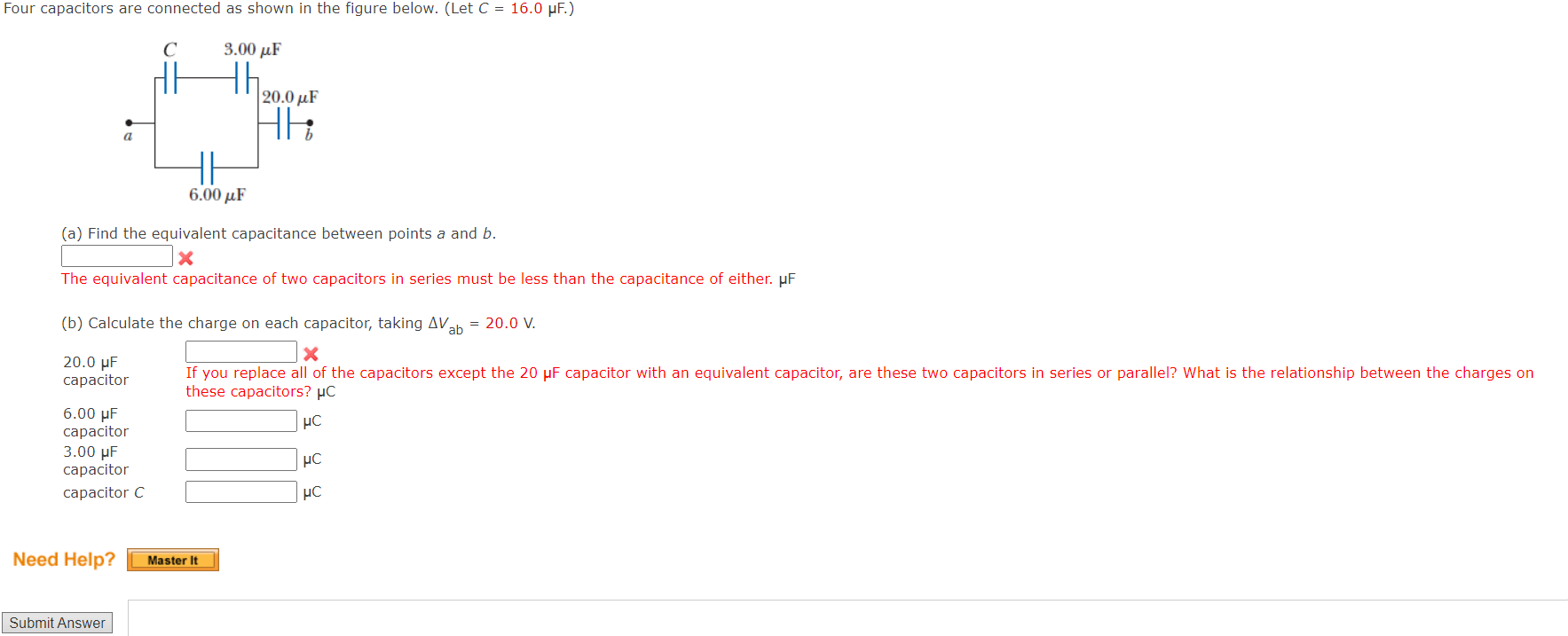 Solved Four Capacitors Are Connected As Shown In The Figure | Chegg.com