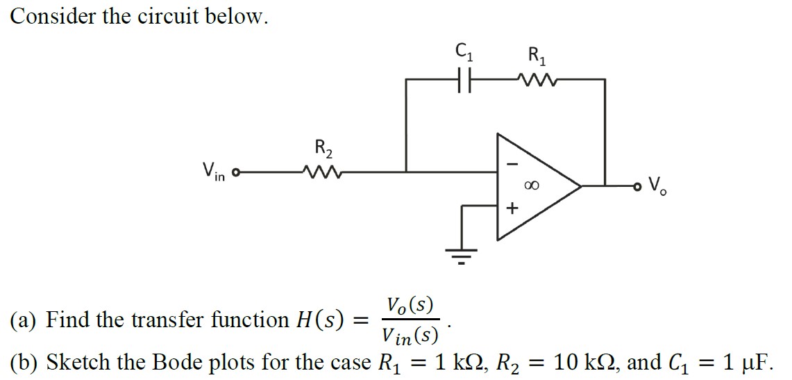 Solved Consider The Circuit Below A Find The Transfer Chegg Com