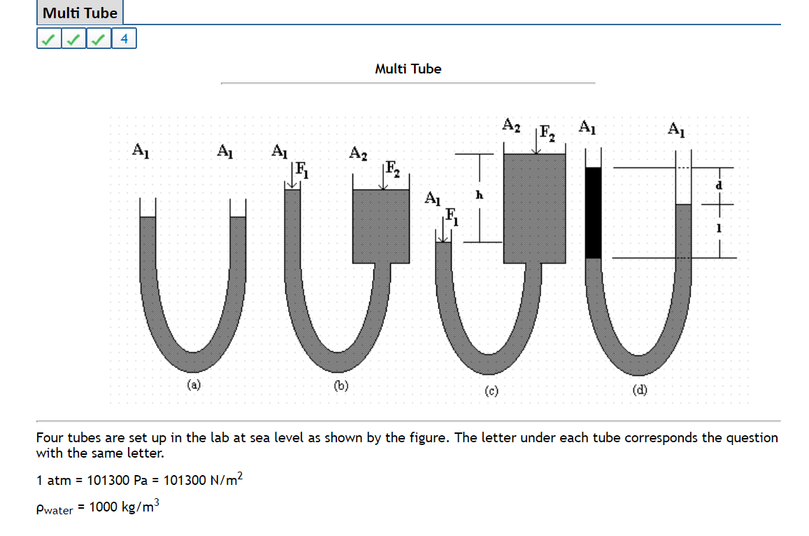 Solved Multi Tube Multi Tube A, F. AL Four tubes are set up | Chegg.com