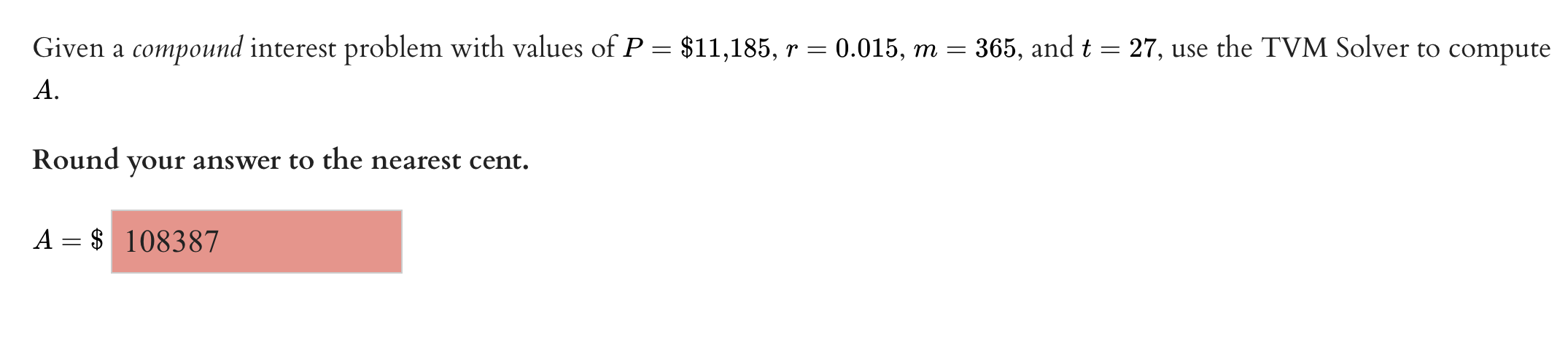 Solved 27, use the TVM Solver to compute - = Given a | Chegg.com
