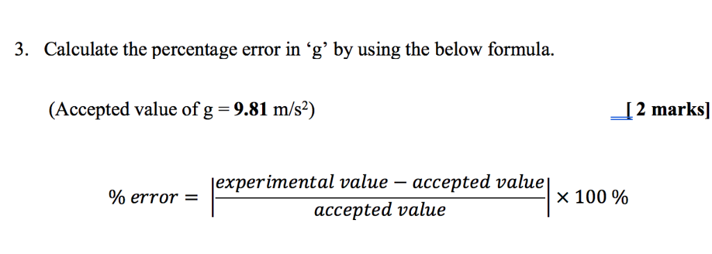 percent error chemistry calculator