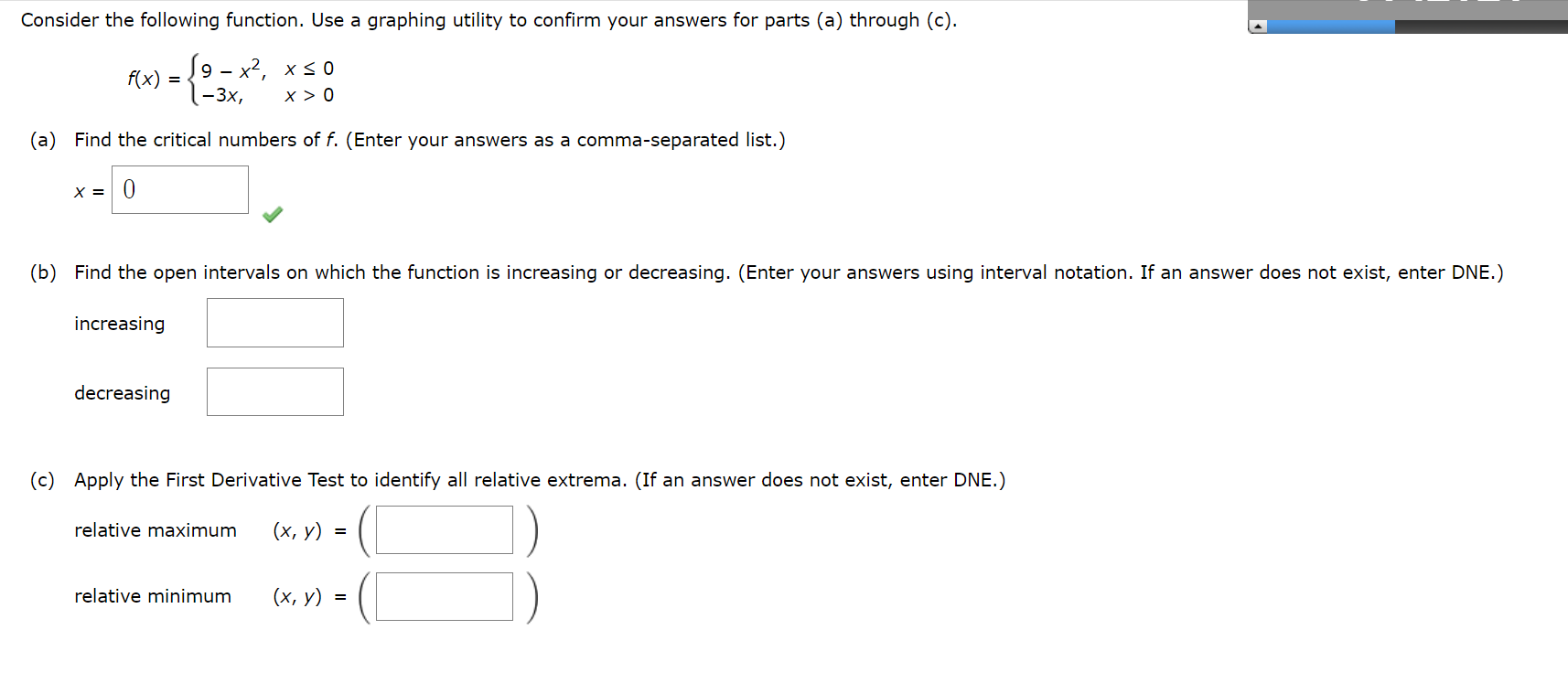 Solved Consider The Following Function Use A Graphing