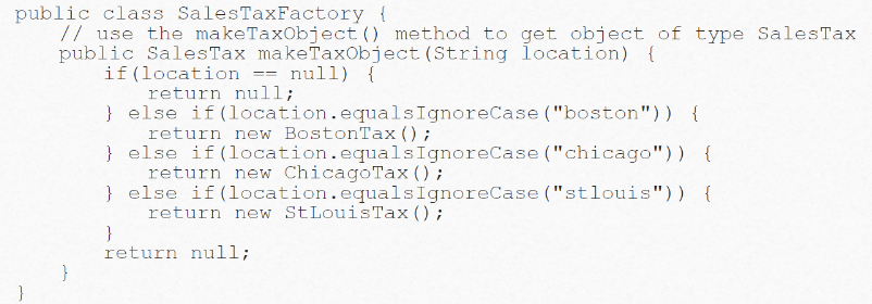 Create a Singleton Factory method pattern for the | Chegg.com