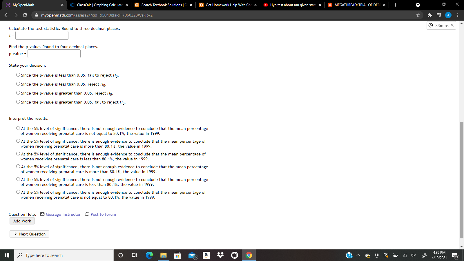 MyOpenMath х ClassCal Graphing Calculator Search | Chegg.com