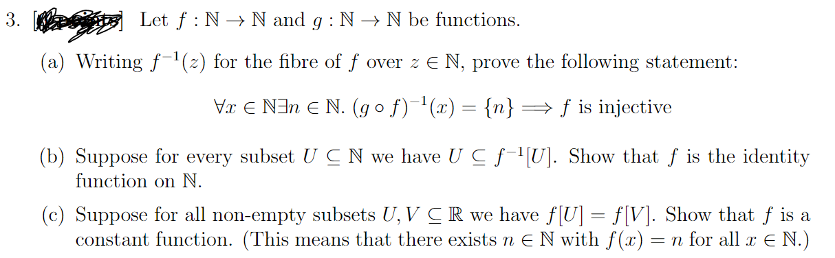 3 Let F N N And G N N Be Functions A Writing Chegg Com
