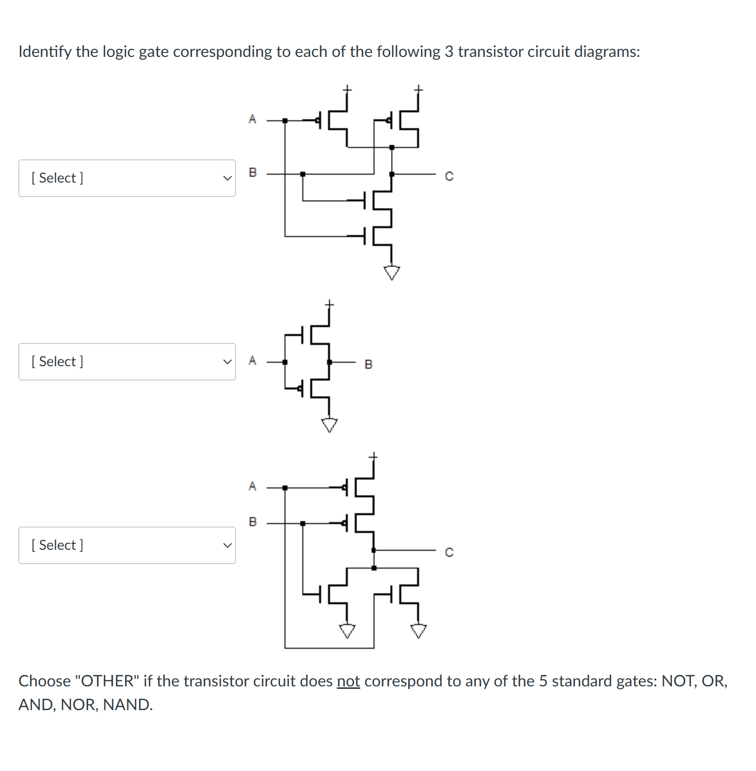 Solved Identify the logic gate corresponding to each of the | Chegg.com