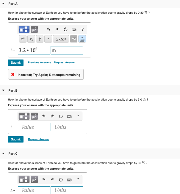 Solved Part A How far above the surface of Earth do you have | Chegg.com