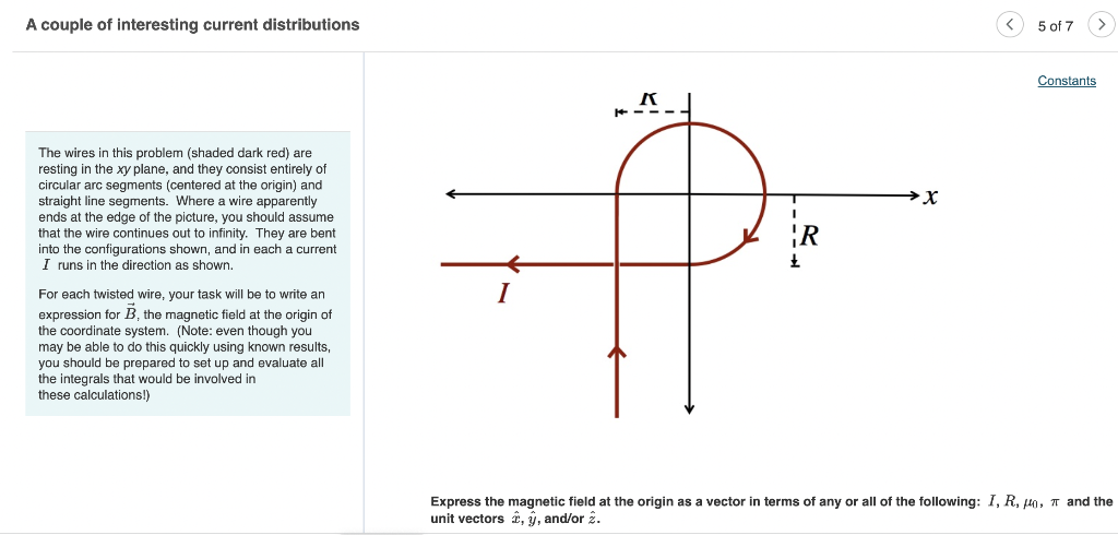 Solved A couple of interesting current distributions 5 of 7 | Chegg.com