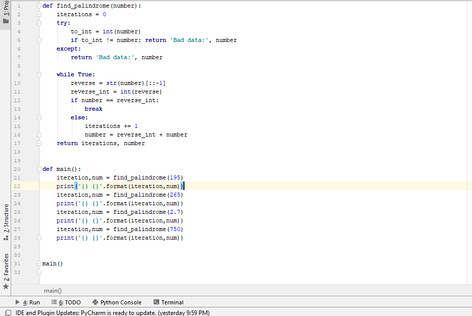 (solved) : Making Python Code Palindrome Sequence Reads Backwards 