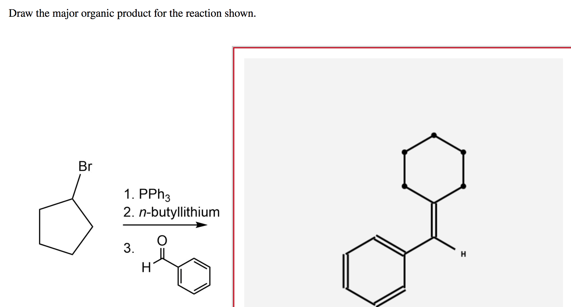 Solved Draw the major organic product for the reaction | Chegg.com