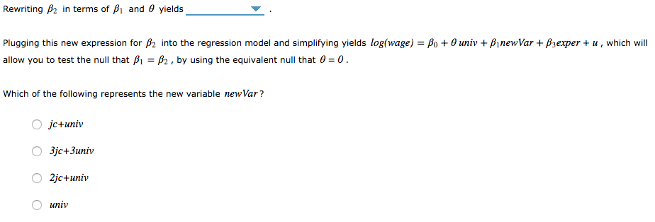 8. Hypothesis testing with a single linear | Chegg.com