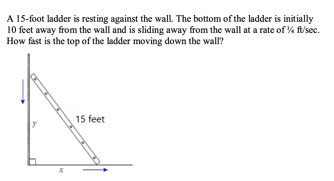 Solved A 15foot ladder is resting against the wall. The