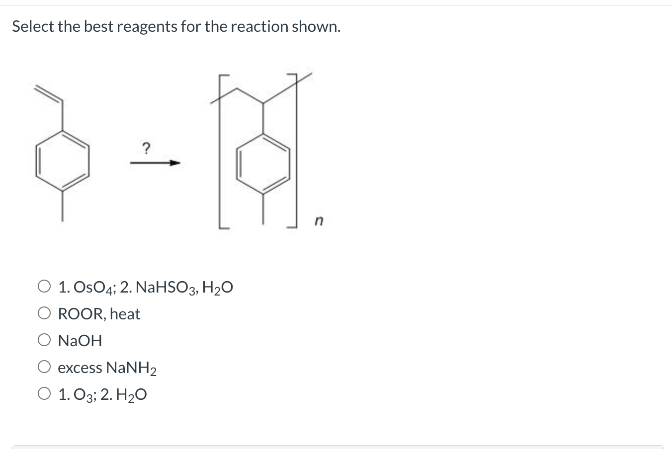 Solved Select the best reagents for the reaction | Chegg.com