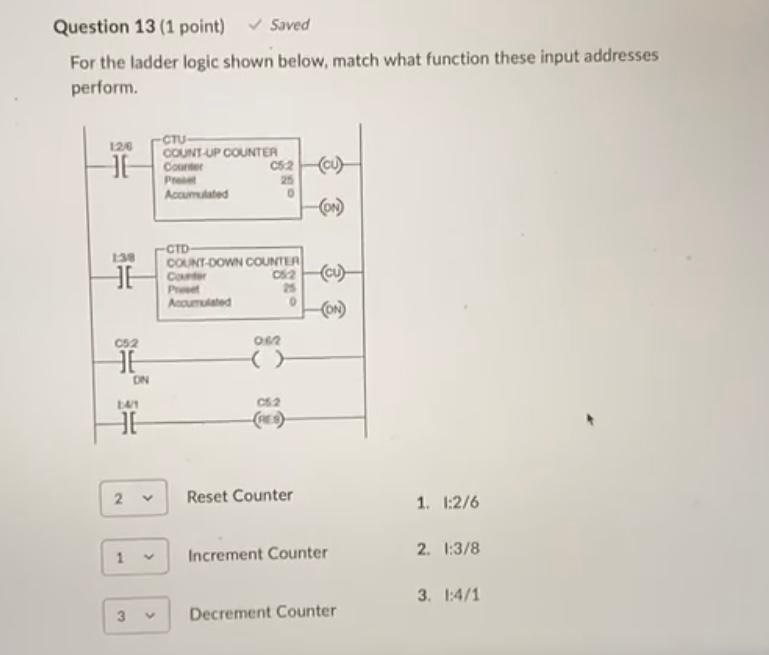 Solved For the ladder logic shown below, Rung 4 goes true