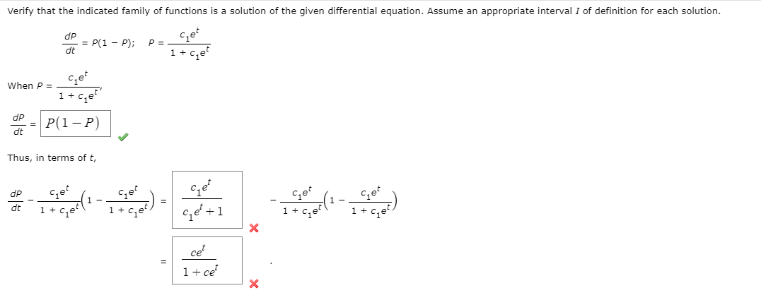 Solved Verify that the indicated family of functions is a | Chegg.com