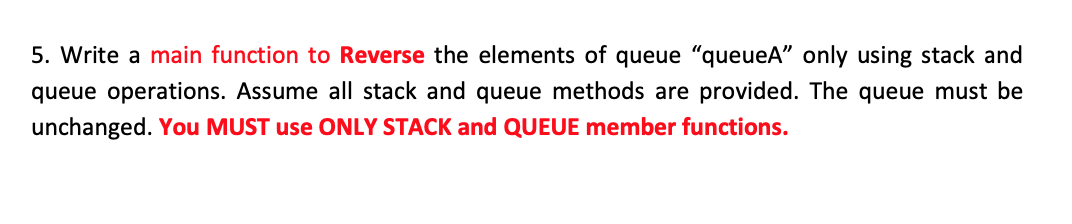 Solved 5. Write a main function to Reverse the elements of | Chegg.com
