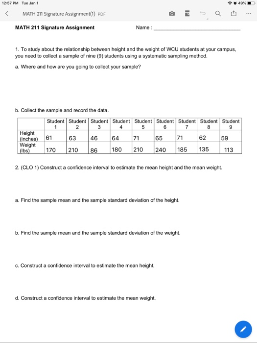 Solved 2 57 pm tue jan 1 49 math 211 signature chegg