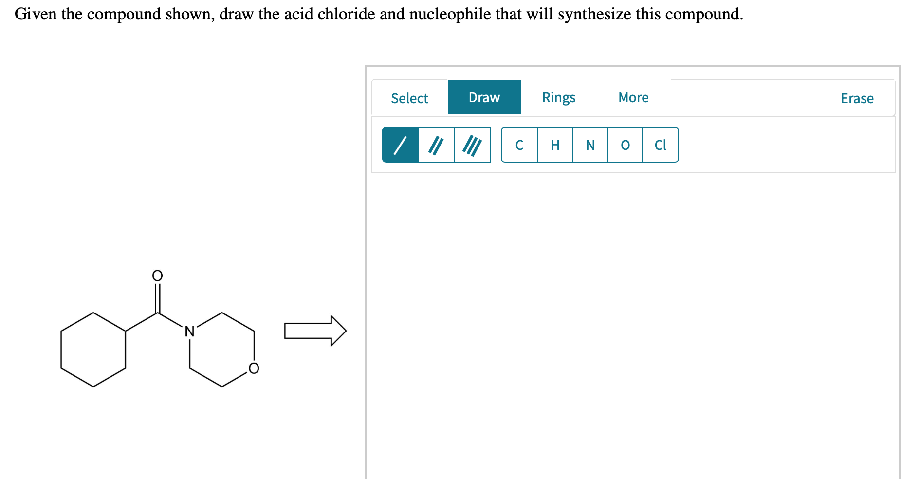 Solved Given the compound shown, draw the acid chloride and | Chegg.com