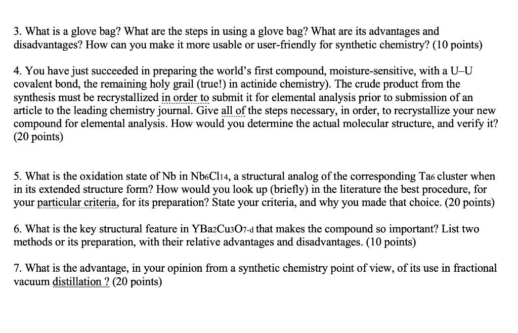 Solved 3. What is a glove bag? What are the steps in using a