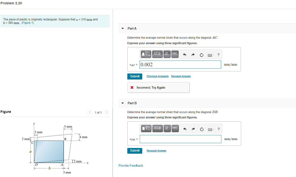 Solved Problem 2.20 The piece of plastic is originally | Chegg.com