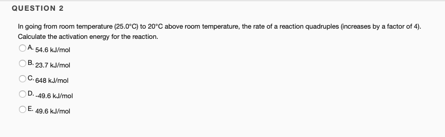 Solved Question 2 In Going From Room Temperature 25 0 C