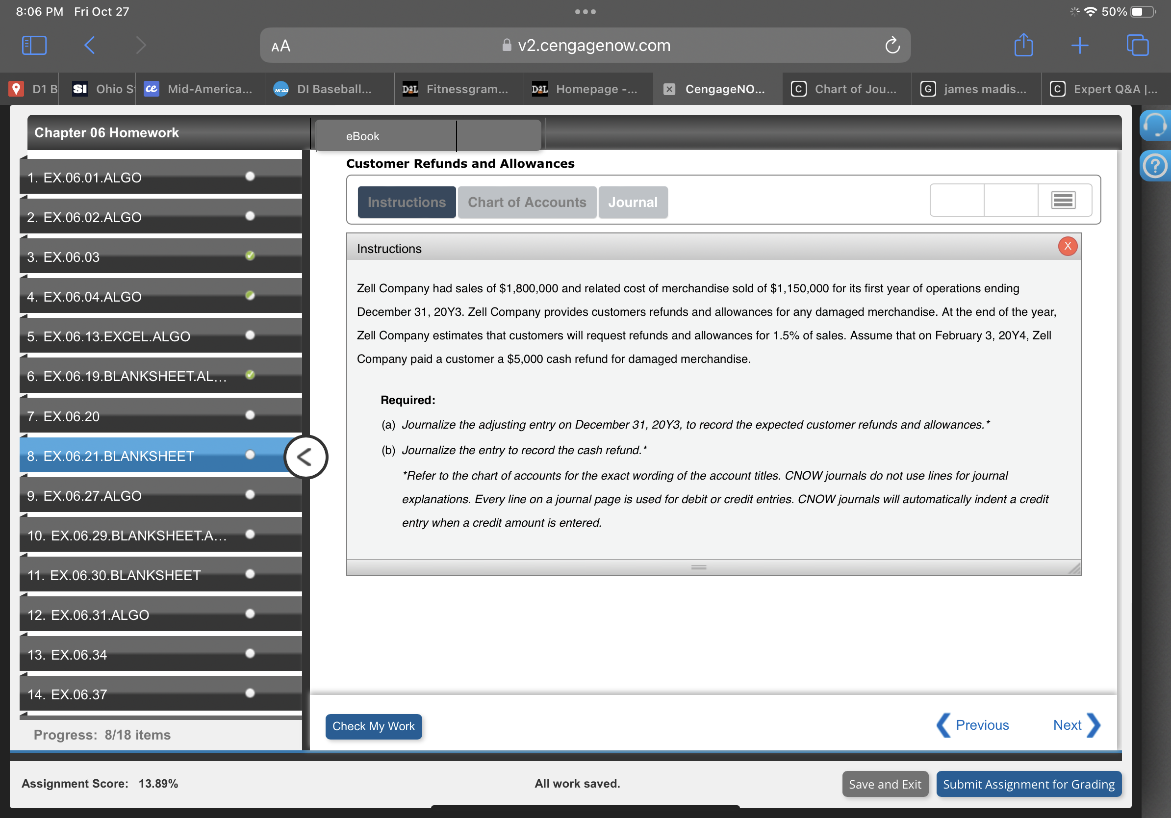 Solved Zell Company had sales of 1,800,000 and related cost