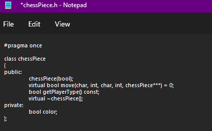 #pragma once class chesspiece public: | Chegg.com
