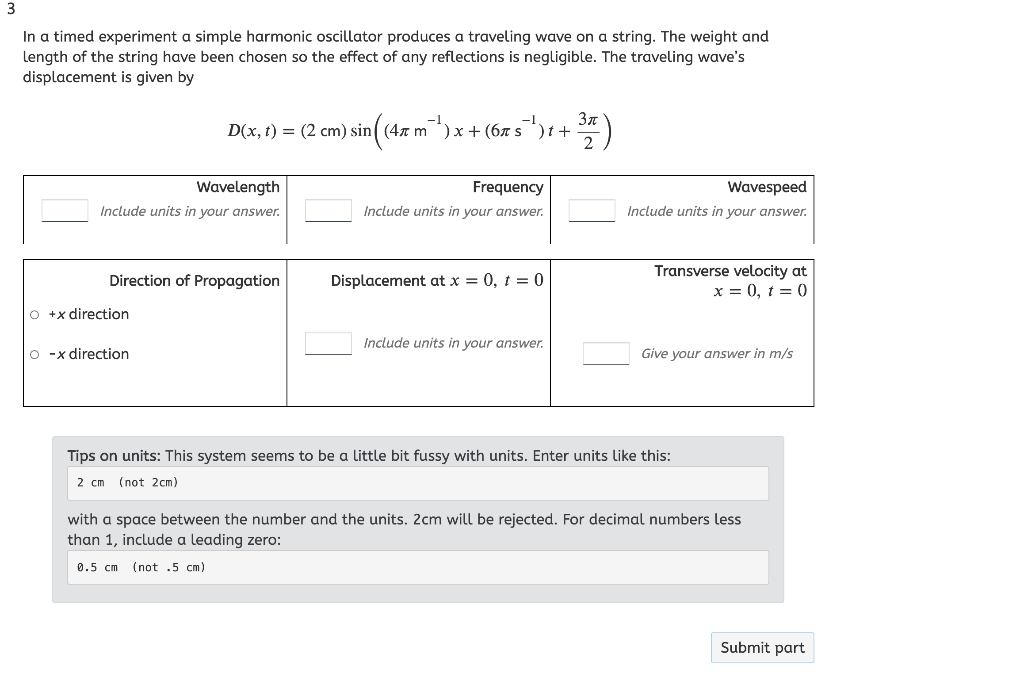 Solved 3 In a timed experiment a simple harmonic oscillator | Chegg.com