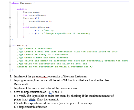 Solved Section B: Programming We Have The Following Classes | Chegg.com