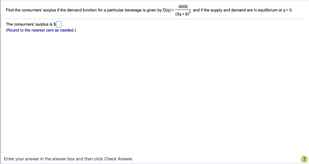 Solved Find the consumers' surplus if the demand function | Chegg.com