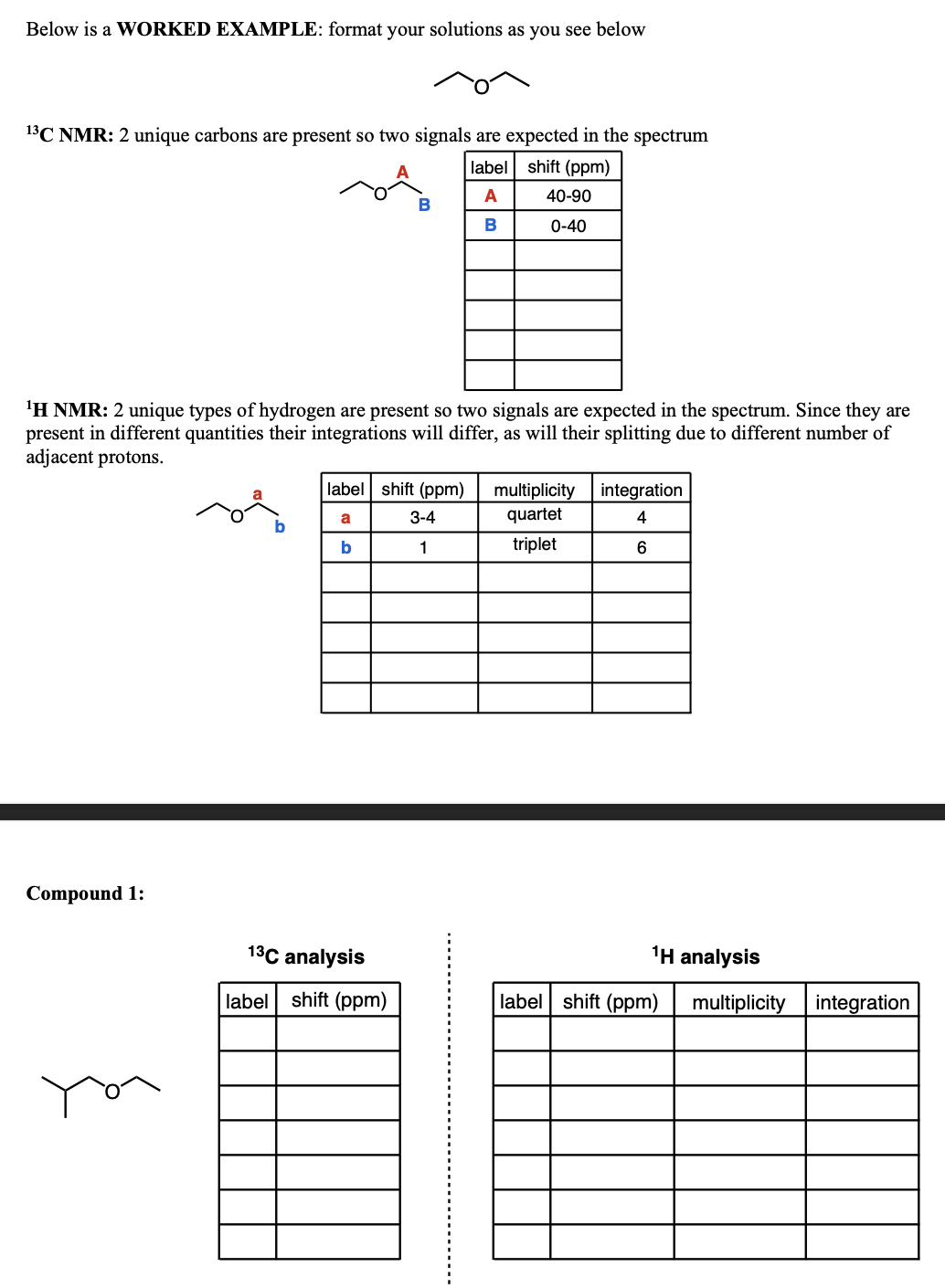 Solved A. ﻿The number of signals in the 13C NMR spectrum [1