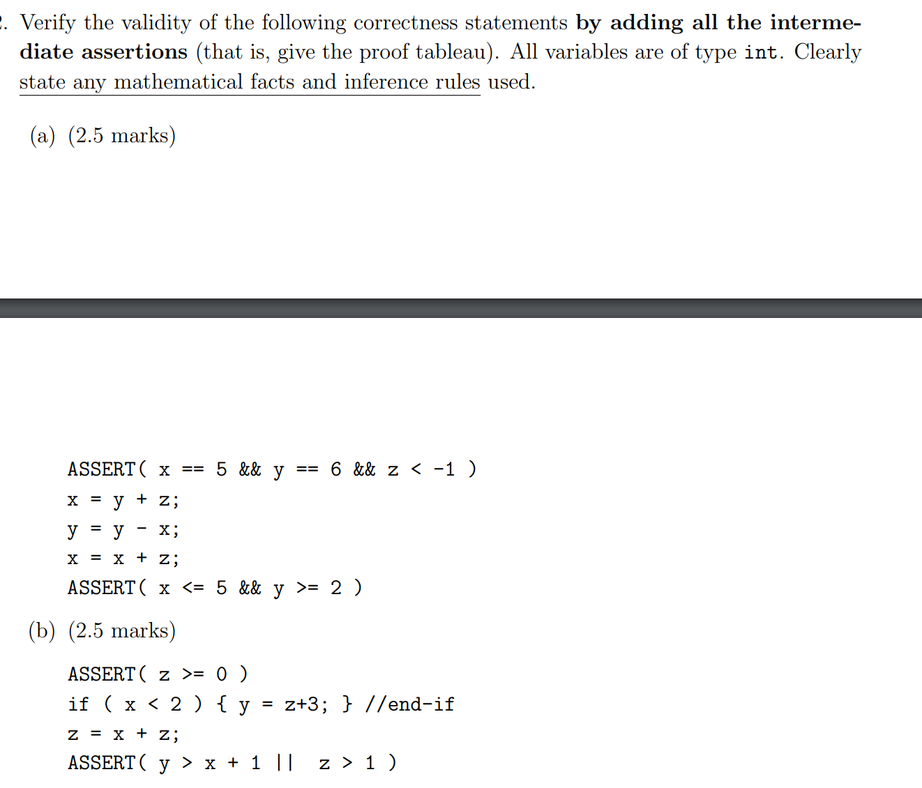 Solved Verify The Validity Of The Following Correctness | Chegg.com