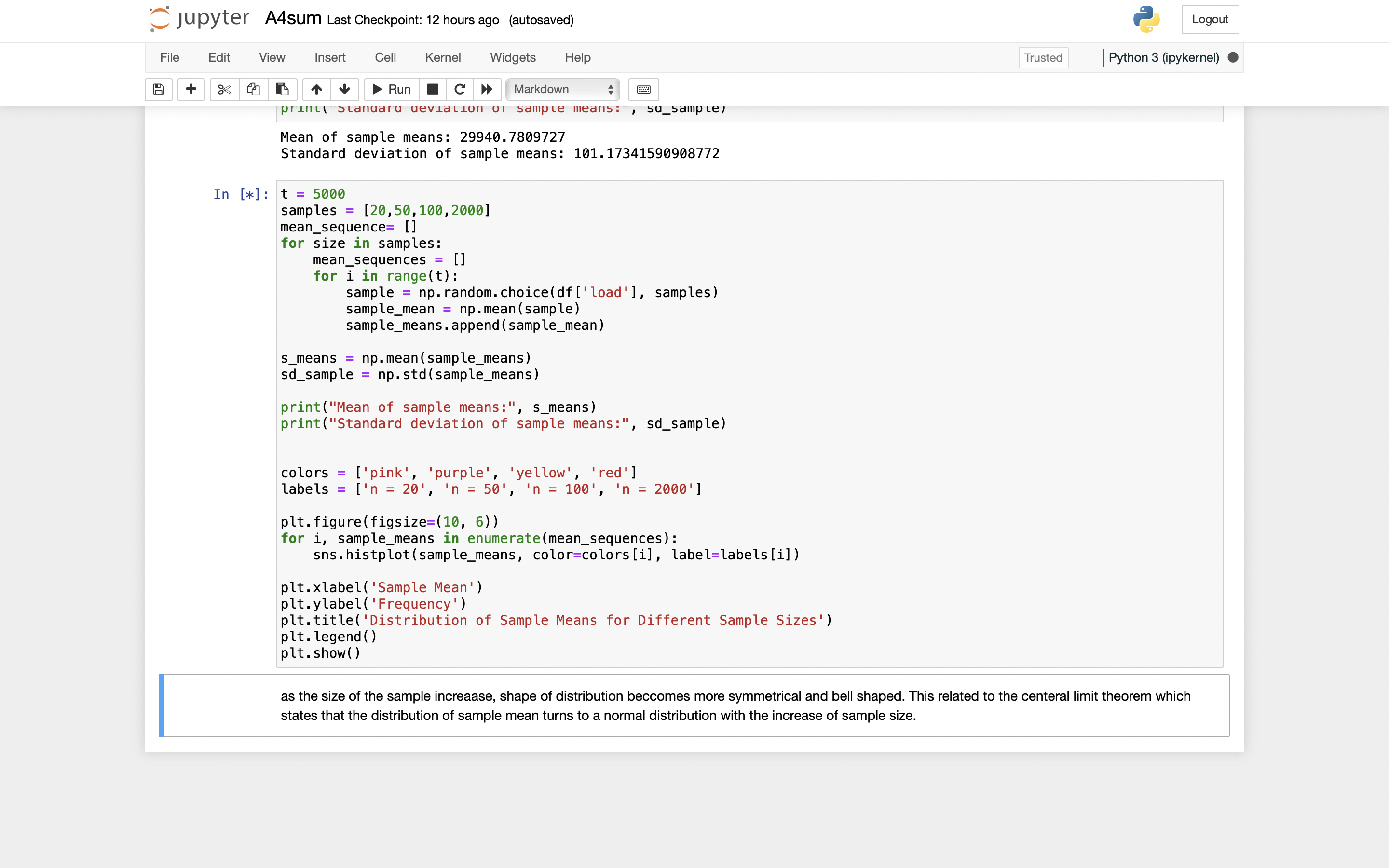 Solved Im not sure why my code won't run for part C. | Chegg.com