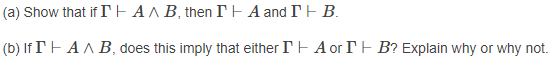 Solved (a) Show That If I F AAB, Then I + A And TFB. (b) If | Chegg.com