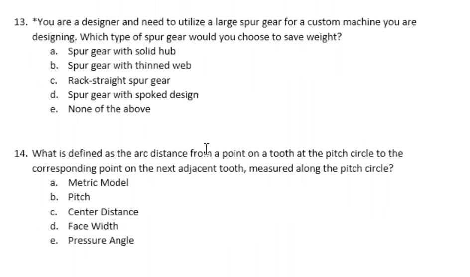 Solved 6. What is a flexible power transmission element that