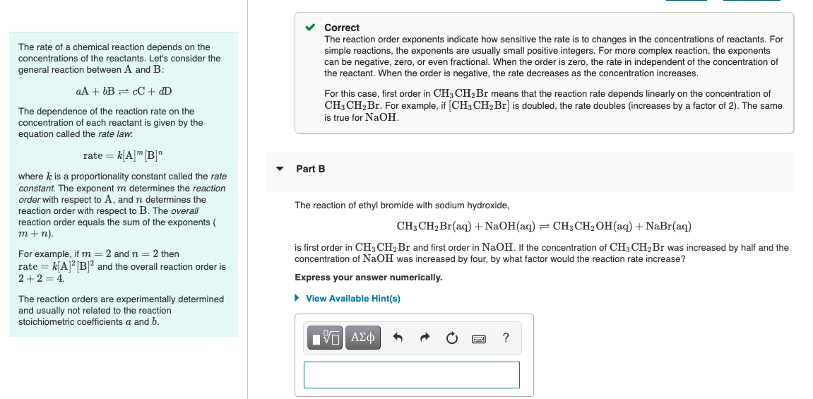 Solved The rate of a chemical reaction depends on the | Chegg.com