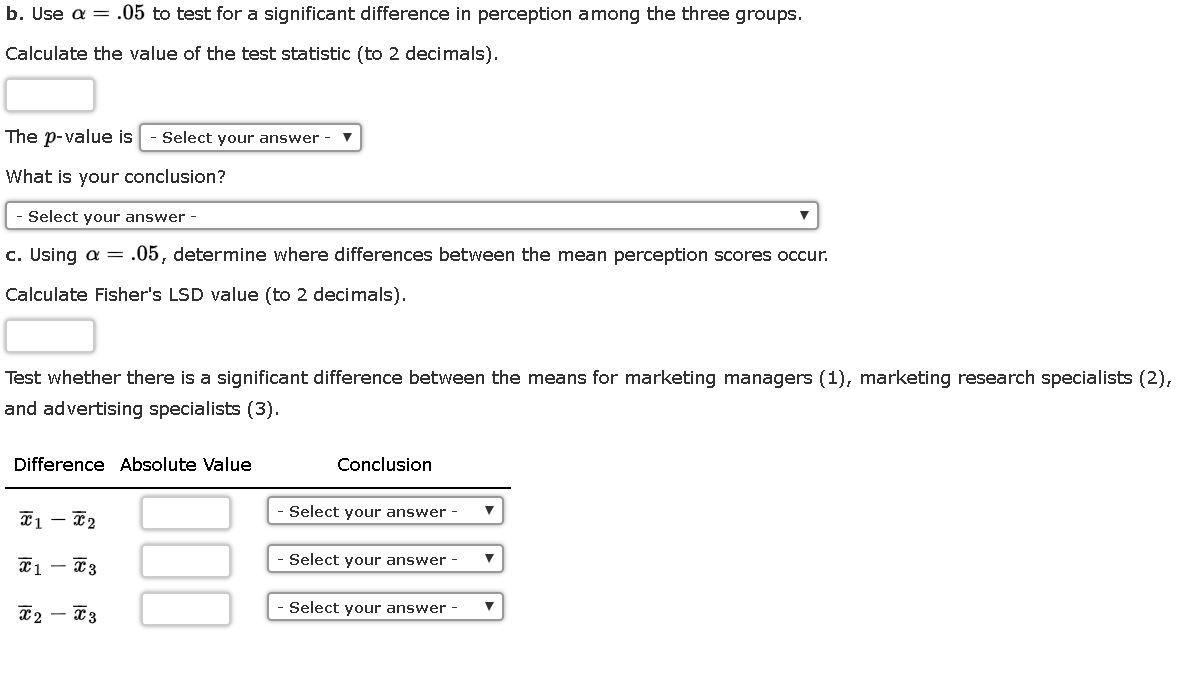 Solved The following data are from an experiment designed to | Chegg.com
