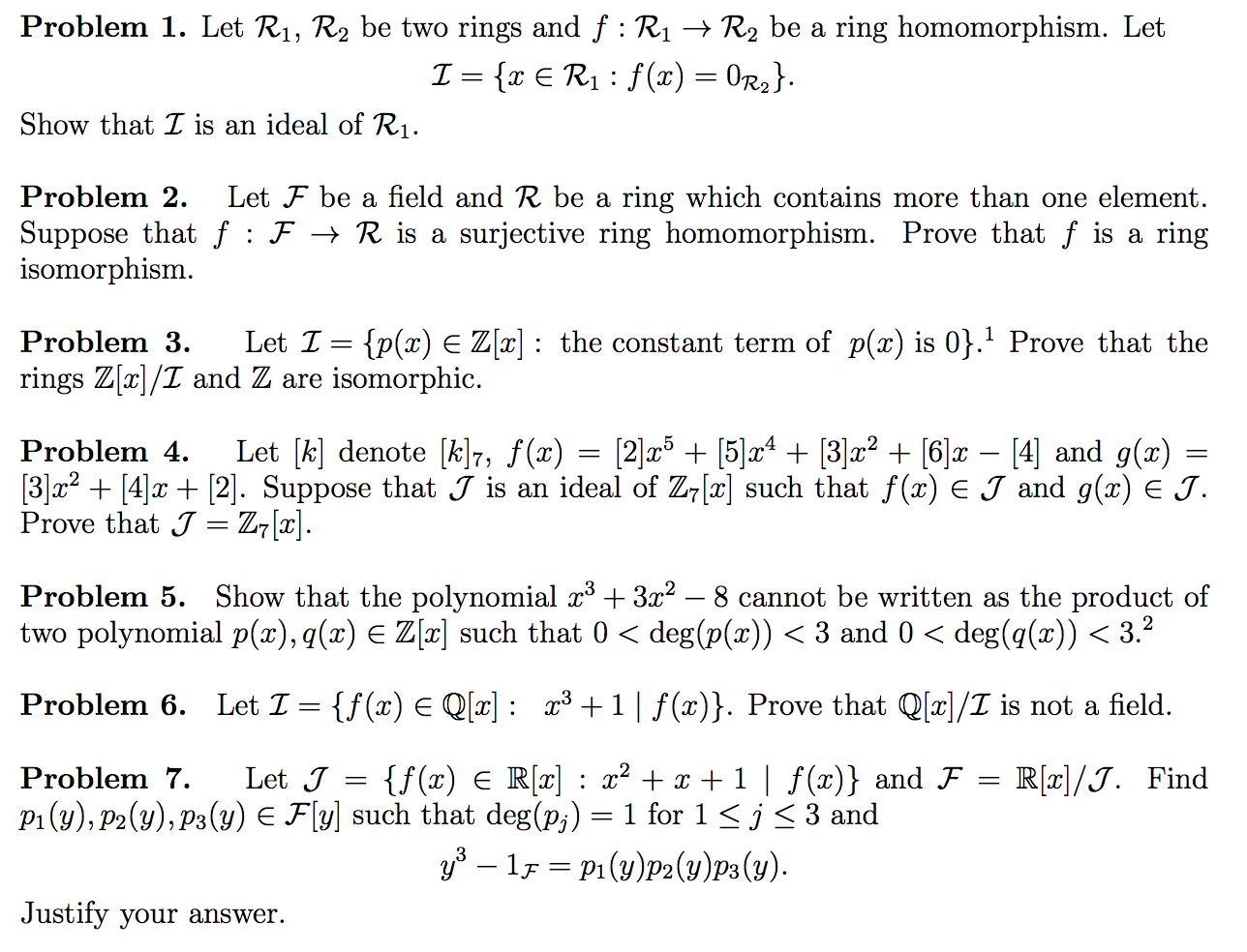 Solved Problem 1 Let R1 R2 Be Two Rings And F R1 R2 B Chegg Com