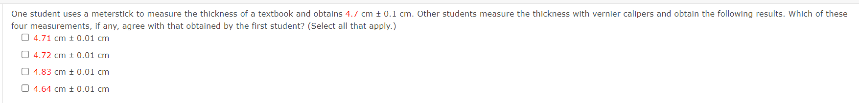 Solved One student uses a meterstick to measure the | Chegg.com