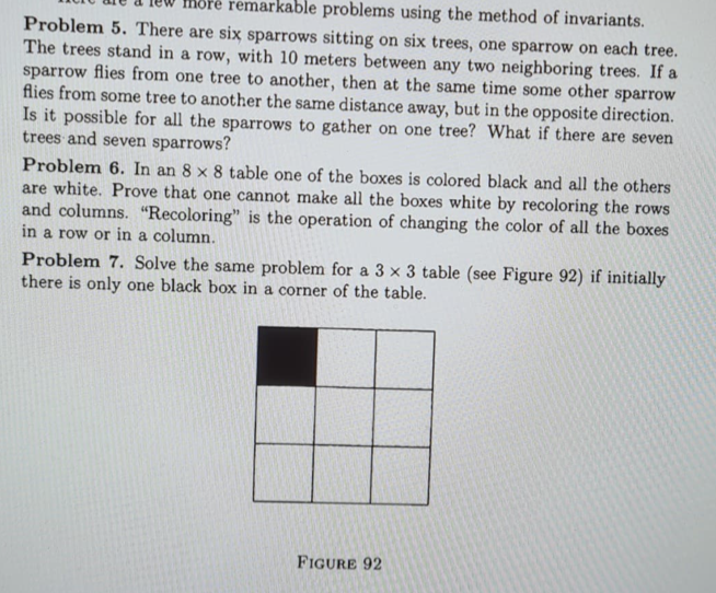 Solved remarkable problems using the method of invariants. | Chegg.com
