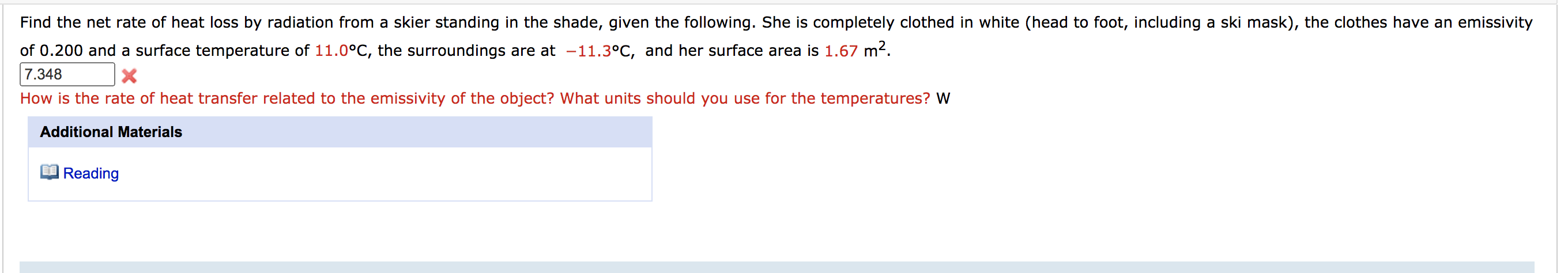 Solved Find the net rate of heat loss by radiation from a | Chegg.com