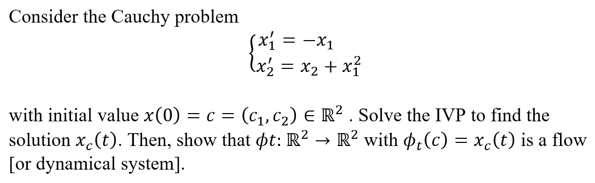 [solved] Consider The Cauchy Problem {x1 X1x2 X2 X12 With